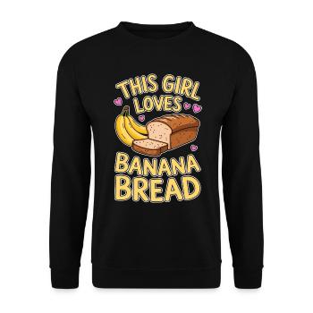 Banana Bread Dire Drôle Banana Bread Cadeau - Sweat-shirt Unisexe - noir - Devant - Alina (178cm) & Michal (187cm)
