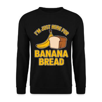 Bananenbrot Spruch Lustiges Bananenbrot Geschenk - Unisex Pullover - Schwarz - Vorne - Alina (178cm) & Michal (187cm)