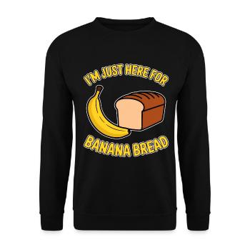 Banana Bread Dire Drôle Banana Bread Cadeau - Sweat-shirt Unisexe - noir - Devant - Alina (178cm) & Michal (187cm)