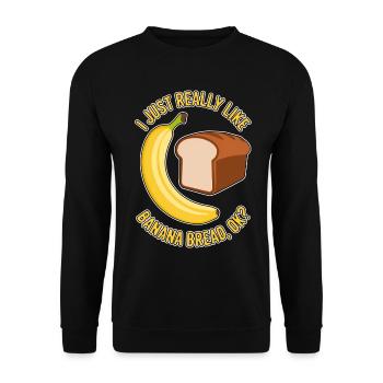Banana Bread Dire Drôle Banana Bread Cadeau - Sweat-shirt Unisexe - noir - Devant - Alina (178cm) & Michal (187cm)