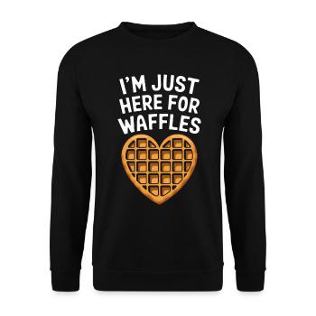 Gaufres Dire Dessert Drôle Gaufres Cadeau - Sweat-shirt Unisexe - noir - Devant - Alina (178cm) & Michal (187cm)