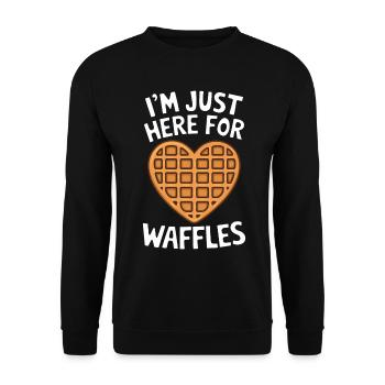 Gaufres Dire Dessert Drôle Gaufres Cadeau - Sweat-shirt Unisexe - noir - Devant - Alina (178cm) & Michal (187cm)