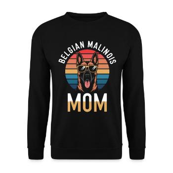 Belgian Shepherd Saying Malinois Gift - Unisex Sweatshirt - black - Front - Alina (178cm) & Michal (187cm)