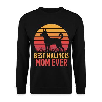 Belgian Shepherd Saying Malinois Gift - Unisex Sweatshirt - black - Front - Alina (178cm) & Michal (187cm)