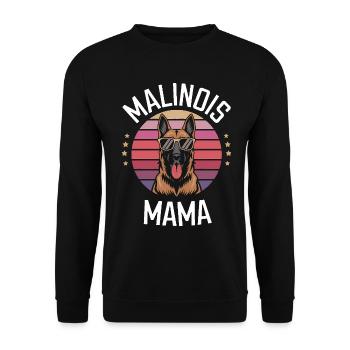 Belgian Shepherd Saying Malinois Gift - Unisex Sweatshirt - black - Front - Alina (178cm) & Michal (187cm)