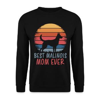 Belgian Shepherd Saying Malinois Gift - Unisex Sweatshirt - black - Front - Alina (178cm) & Michal (187cm)