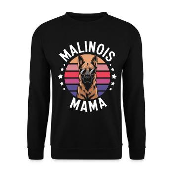 Berger Belge Dicton Malinois Cadeau - Sweat-shirt Unisexe - noir - Devant - Alina (178cm) & Michal (187cm)