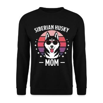 Siberian Husky Spruch Siberian Huskies Geschenk - Unisex Pullover - Schwarz - Vorne - Alina (178cm) & Michal (187cm)