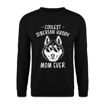 Husky sibérien disant Huskies de Sibérie cadeau - Sweat-shirt Unisexe - noir - Devant - Alina (178cm) & Michal (187cm)