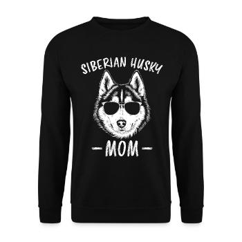 Siberian Husky Spruch Siberian Huskies Geschenk - Unisex Pullover - Schwarz - Vorne - Alina (178cm) & Michal (187cm)