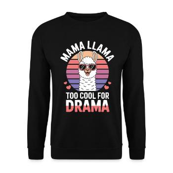 Llama Saying Alpaca Llamas Funny Llama Gift - Unisex Sweatshirt - black - Front - Alina (178cm) & Michal (187cm)