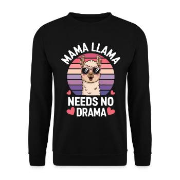 Llama Saying Alpaca Llamas Funny Llama Gift - Unisex Sweatshirt - black - Front - Alina (178cm) & Michal (187cm)