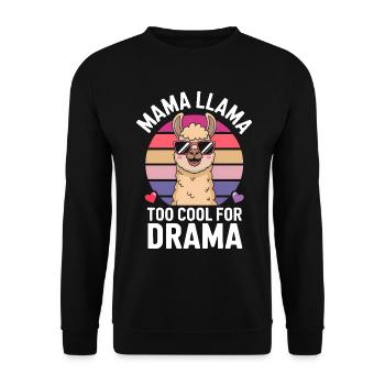Llama Saying Alpaca Llamas Funny Llama Gift - Unisex Sweatshirt - black - Front - Alina (178cm) & Michal (187cm)