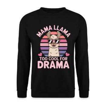 Llama Saying Alpaca Llamas Funny Llama Gift - Unisex Sweatshirt - black - Front - Alina (178cm) & Michal (187cm)