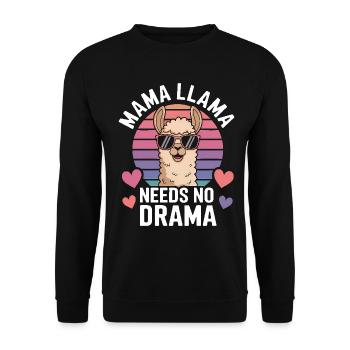 Llama Saying Alpaca Llamas Funny Llama Gift - Unisex Sweatshirt - black - Front - Alina (178cm) & Michal (187cm)