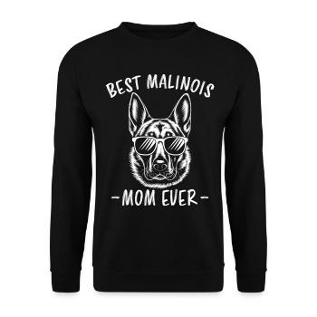 Belgian Shepherd Saying Malinois Gift - Unisex Sweatshirt - black - Front - Alina (178cm) & Michal (187cm)