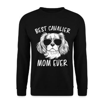 Cavalier King Charles Spaniel Saying Mom Gift - Unisex Sweatshirt - black - Front - Alina (178cm) & Michal (187cm)