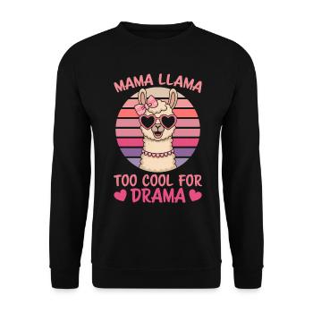 Llama Saying Alpaca Llamas Funny Llama Gift - Unisex Sweatshirt - black - Front - Alina (178cm) & Michal (187cm)