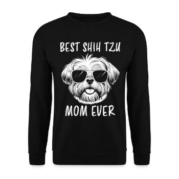 Shih Tzu Dire Maman Drôle Shih Tzu Cadeau - Sweat-shirt Unisexe - noir - Devant - Alina (178cm) & Michal (187cm)