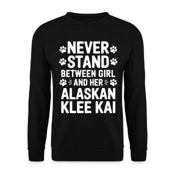 Alaskan Clover Kai Saying Alaskan Clover Kai Gift - Unisex Sweatshirt - black - Front - Alina (178cm) & Michal (187cm)