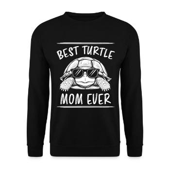 Schildkröte Spruch Lustiges Schildkröten Geschenk - Unisex Pullover - Schwarz - Vorne - Alina (178cm) & Michal (187cm)