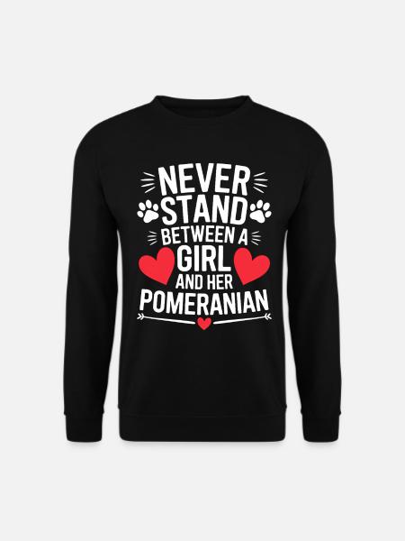 Pomeranian Spruch Hund Lustige Pomeranian Geschenk - Unisex Pullover - Schwarz