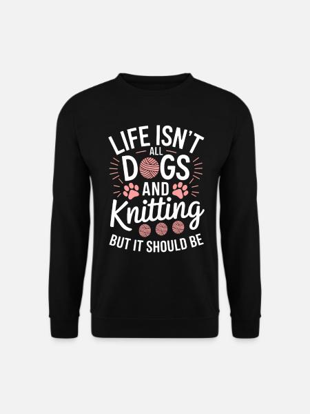 Tricot Dire Chiens Drôle Tricot Cadeau - Sweat-shirt Unisexe - noir