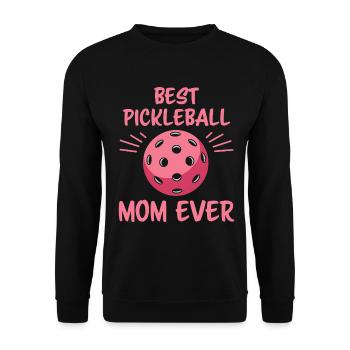 Pickleball Saying Mom Funny Pickleball Gift - Unisex Sweatshirt - black - Front - Alina (178cm) & Michal (187cm)