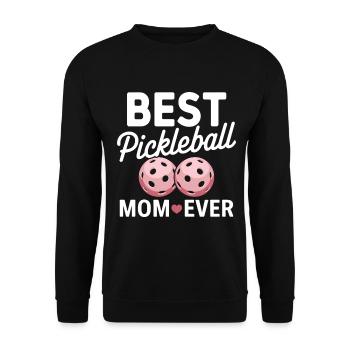 Pickleball Saying Mom Funny Pickleball Gift - Unisex Sweatshirt - black - Front - Alina (178cm) & Michal (187cm)