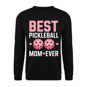 Pickleball Saying Mom Funny Pickleball Gift - Unisex Sweatshirt - black - Front - Alina (178cm) & Michal (187cm)