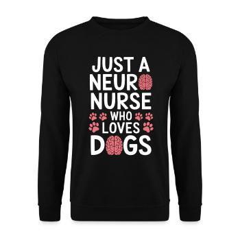 Neuro infirmière chien soignant neurologie cadeau - Sweat-shirt Unisexe - noir - Devant - Alina (178cm) & Michal (187cm)