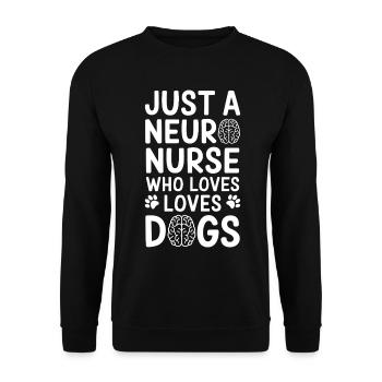 Neuro infirmière chien soignant neurologie cadeau - Sweat-shirt Unisexe - noir - Devant - Alina (178cm) & Michal (187cm)