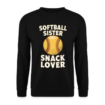 Softball Dire Soeur Drôle Softball Cadeau - Sweat-shirt Unisexe - noir - Devant - Alina (178cm) & Michal (187cm)