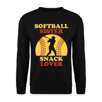 Softball Dire Soeur Drôle Softball Cadeau - Sweat-shirt Unisexe - noir - Devant - Alina (178cm) & Michal (187cm)