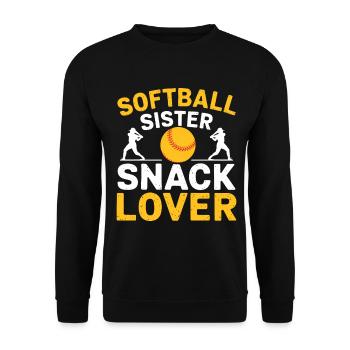 Softball Dire Soeur Drôle Softball Cadeau - Sweat-shirt Unisexe - noir - Devant - Alina (178cm) & Michal (187cm)