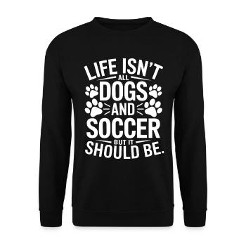 Softball Spruch Hunde Lustiges Softball Geschenk - Unisex Pullover - Schwarz - Vorne - Alina (178cm) & Michal (187cm)