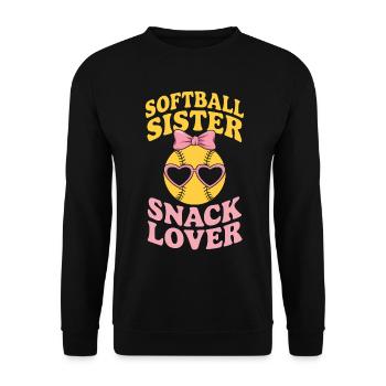 Softball Dire Soeur Drôle Softball Cadeau - Sweat-shirt Unisexe - noir - Devant - Alina (178cm) & Michal (187cm)