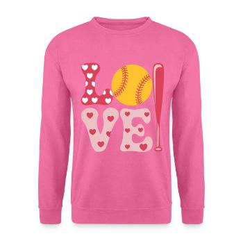 Softball Joueur de Softball Cadeau de Softball Mignon - Sweat-shirt Unisexe - rose - Devant