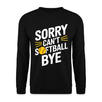 Softball Joueur de softball Drôle de cadeau de softball - Sweat-shirt Unisexe - noir - Devant - Alina (178cm) & Michal (187cm)