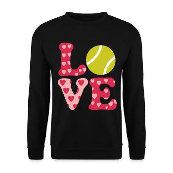 Tennis Saying Tennis Player Funny Tennis Gift - Unisex Sweatshirt - black - Front - Alina (178cm) & Michal (187cm)