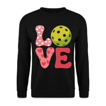 Pickleball Saying Sports Funny Pickleball Gift - Unisex Sweatshirt - black - Front - Alina (178cm) & Michal (187cm)