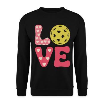 Pickleball Saying Sports Funny Pickleball Gift - Unisex Sweatshirt - black - Front - Alina (178cm) & Michal (187cm)