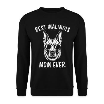 Belgian Shepherd Saying Malinois Gift - Unisex Sweatshirt - black - Front - Alina (178cm) & Michal (187cm)