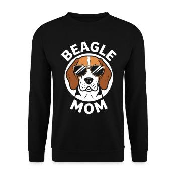 Beagle Mom Dog Mom Funny Beagle Gift - Unisex Sweatshirt - black - Front - Alina (178cm) & Michal (187cm)