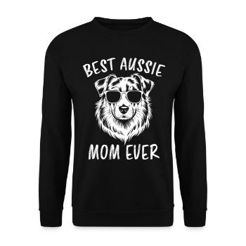 Australian Shepherd Mom Funny Aussie Gift - Unisex Sweatshirt - black - Front - Alina (178cm) & Michal (187cm)