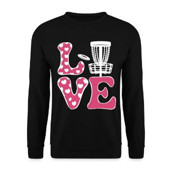 Disc Golf Dire Sports Drôle Disc Golf Cadeau - Sweat-shirt Unisexe - noir - Devant - Alina (178cm) & Michal (187cm)