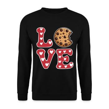 Cookies Saying Chocolate Cookies Funny Cookie Gift - Unisex Sweatshirt - black - Front - Alina (178cm) & Michal (187cm)