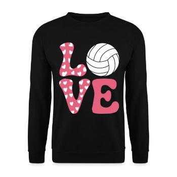 volley-ball dire drôle de cadeau de volley-ball - Sweat-shirt Unisexe - noir - Devant - Alina (178cm) & Michal (187cm)