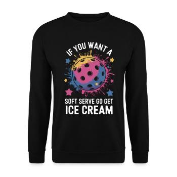 Pickleball Saying Sports Funny Pickleball Gift - Unisex Sweatshirt - black - Front - Alina (178cm) & Michal (187cm)