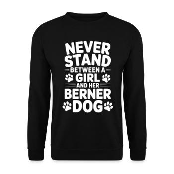 Bouvier bernois Dicton bouvier bernois - Sweat-shirt Unisexe - noir - Devant - Alina (178cm) & Michal (187cm)
